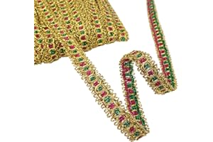 Gold Lace Trim Ribbon 18 Yards Gold Gimp Braid Scroll Braid Trim Metallic Edge Trim for Sewing, Cake, Bag, Purse Handles AIETSYEI