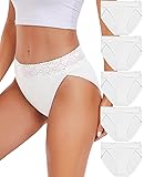 RHYFF Womens Underwear Cotton Bikini Panties High