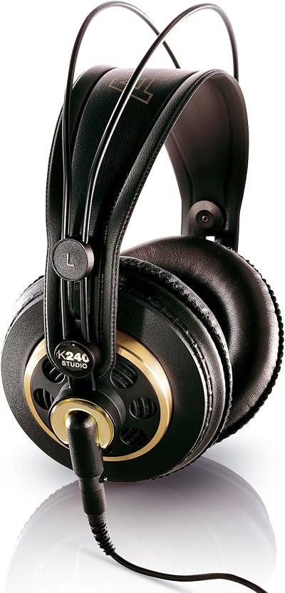 AKG K240 Studio Professional Semi-Open Over-Ear Headphones with 3.5mm and 1/4"