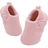 JOINFREE Toddler Slippers Boys Girls Adjustable House Shoes Barefoot Sock Shoes with Rubber Sole Baby Comfort Warm Indoor Outdoor Walking Shoe