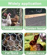 vensovo Galvanized Chicken Wire Mesh 35cm x 8m 1 inch Hex Garden Fence view 6