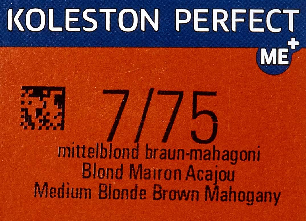 Wella Koleston Perfect Me+ Deep Brown Permanent Hair Colour Cream, No. 7/75 Medium Blonde Brown Mahogany, 0.66 kg - Image 4