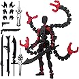 T13 Action Figure Already Assembled Accessories, T13 Multi-Jointed Movable,for Collectors Desktop Decorations t-13 Movability 3D Printed Toys (Black Red, 7.2inch)