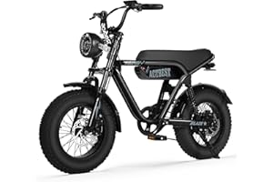 ACTBEST 16"/20"/26" Fat Tire Electric Bike for Adults/Teens, 1200W/1500W Peak Motor, 25MPH/28MPH & 55-75 Miles Long Range, Full Suspension All-Terrain eBike for Mountain,Snow,Sand