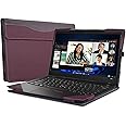 Laptop Cover for Lenovo ThinkPad X1 Carbon Gen 9 ThinkPad X1 Carbon Gen12/10/11/ X1 Yoga gen 6/7/8 case 2023 All-Inclusive Drop-Proof Case 14" PU Leather Inner Pocket Cover (Wine red)