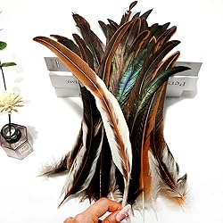 THARAHT 20PCS Rooster Coque Tail Feathers Bulk