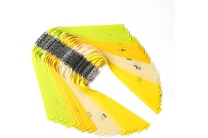 TETOTAK 23pcs Slingshot Replacement Band Sets Flat Elastic Latex Material, 0.4-0.85mm Thickness for Outdoor Catapult Shooting Professional Hunting