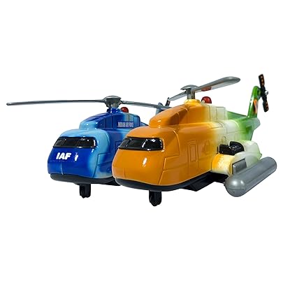 Jack Royal Rescue Helicopter (Set of 2) Combo of 2 Offer (Blue Orange)