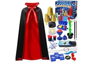 PATIFEED Magic Kit, Magic Set with Magician Costume for Kids Age 6-8, Magic Tricks for Kids Ages 6 7 8 9 10 11 12 Year Old