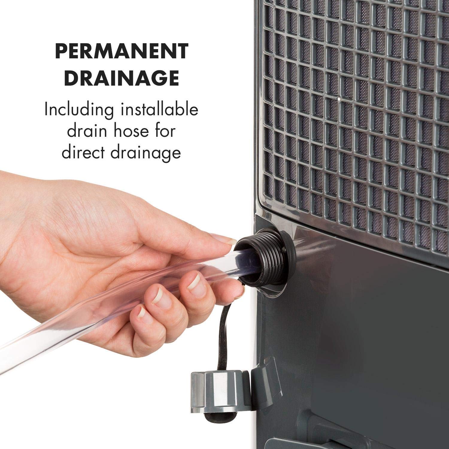 Klarstein DryFy20 Déshumidificateur • Déshumidificateur de pièce • 420 W • 20 L/24h • Pièce de 40-50 m² • DrySelect • Mode silencieux • Seulement 45dB • Gris