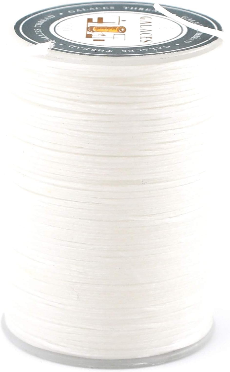 0.8 mm Flat Waxed Thread for Hand Stitching, Leather Craft, DIY (White)