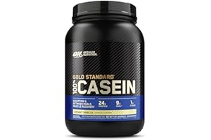 Optimum Nutrition Gold Standard 100% Micellar Casein Protein Powder, Slow Digesting, Helps Keep You Full, Overnight Muscle Recovery, Creamy Vanilla, 2 Pound (Packaging May Vary)