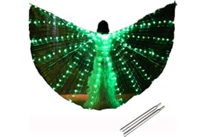 BellyAngel LED Isis Wings Glow Light Up Costumes LED Performance Carnival Cape for EDC
