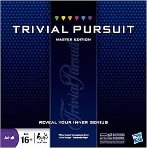 Hasbro Gaming Trivial Pursuit Master Edition Trivia Board Game for Adults and Teens Ages 16 and Up(Amazon Exclusive)