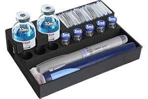 DawnBox Insulin & Peptide Vial Storage Holder – 3ml & 30ml Vial Organizer with Space for Syringes & Prep Wipes – 3D Printed C