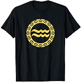 Aquarius Sign Vintage Water Bearer Zodiac Symbol Astrology T-Shirt