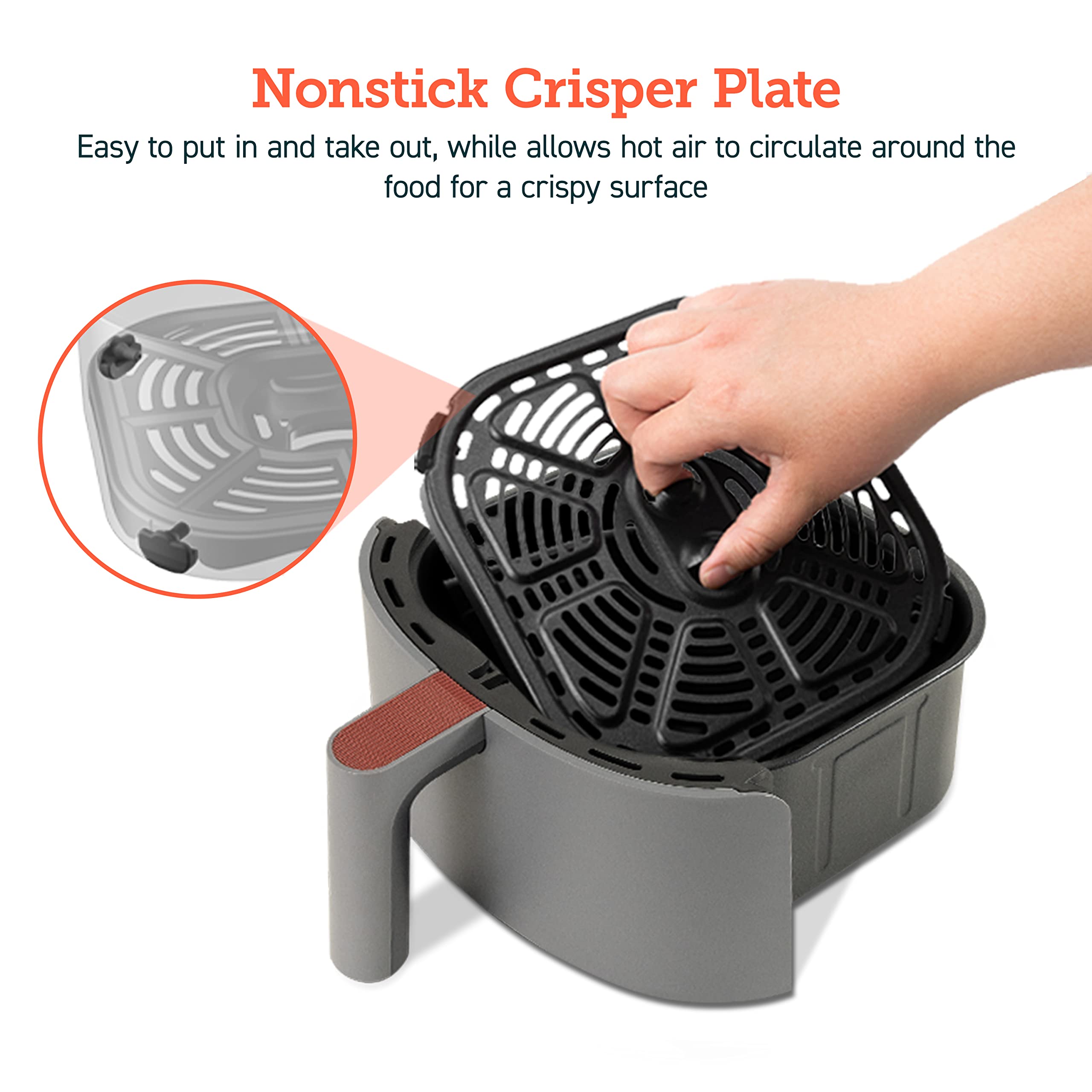 COSORI Air Fryer 4 cuartos, 7 funciones de cocción Airfryer, más de 150 recetas en la aplicación gratuita, 97% menos grasa Freidora de Aire, apta para lavavajillas, diseñada para 1-3 personas, Lite 4.0 cuartos, inteligente, gris trufa