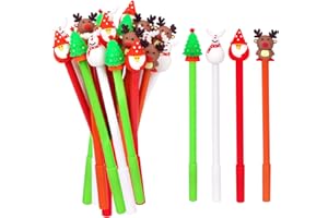 hoyuwak Christmas Fun Pens Bulk - 36-Piece Set of Christmas Gel Ink Pens Featuring Holiday Characters, Adorable Holiday Pens 