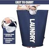 DOKEHOM 125L X-Large Collapsible Laundry Basket Bag Dark Blue 31in H view 4
