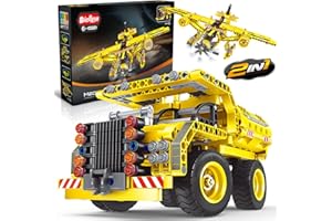BAODLON STEM / Building Toy for Ages 5, 6, 7, 8, 9, 10, 11, 12 Years Old Kid, Boy, Girl - 2-in-1 Truck Airplane Take Apart Toy, 361 Pcs DIY Building Kit, Learning Engineering Construction Toy, Ideal Gift