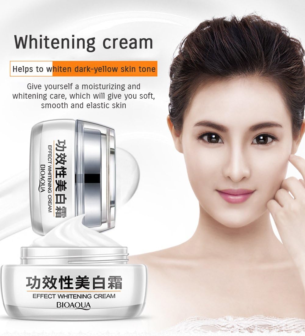 BIOAQUA Effect Whitening Cream Delicate Smooth Silky Texture Elastic Skin Care Nourishing Moisturizing 30g - Image 4
