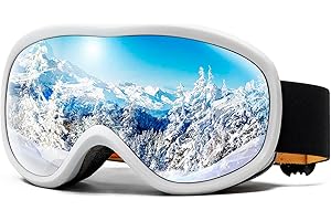 AVV OTG Ski Goggles for Men Women With Anti-Fog Dual Layer lens, UV400 Snow Goggle for Snowboarding Snowmobiling Skating