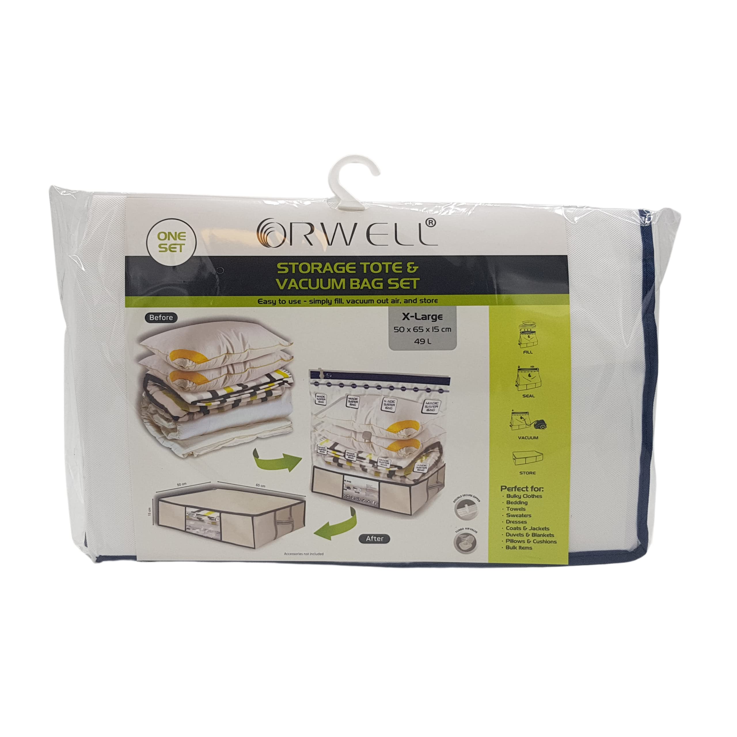 Orwell Storage Tote & Vacuum Bag Set X-Large