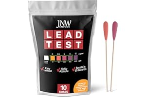 JNW Direct Lead Test Swabs (10 Rapid Testing Swabs) - Quick and Accurate Lead Paint Test Kit, Lead Test Swabs for Dishes, Bottles, Surfaces, Ceramics and More