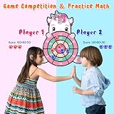 JKGIFTS 25 Inch Unicorn Dart Board Kids Toys 12 Sticky Balls Gift view 3