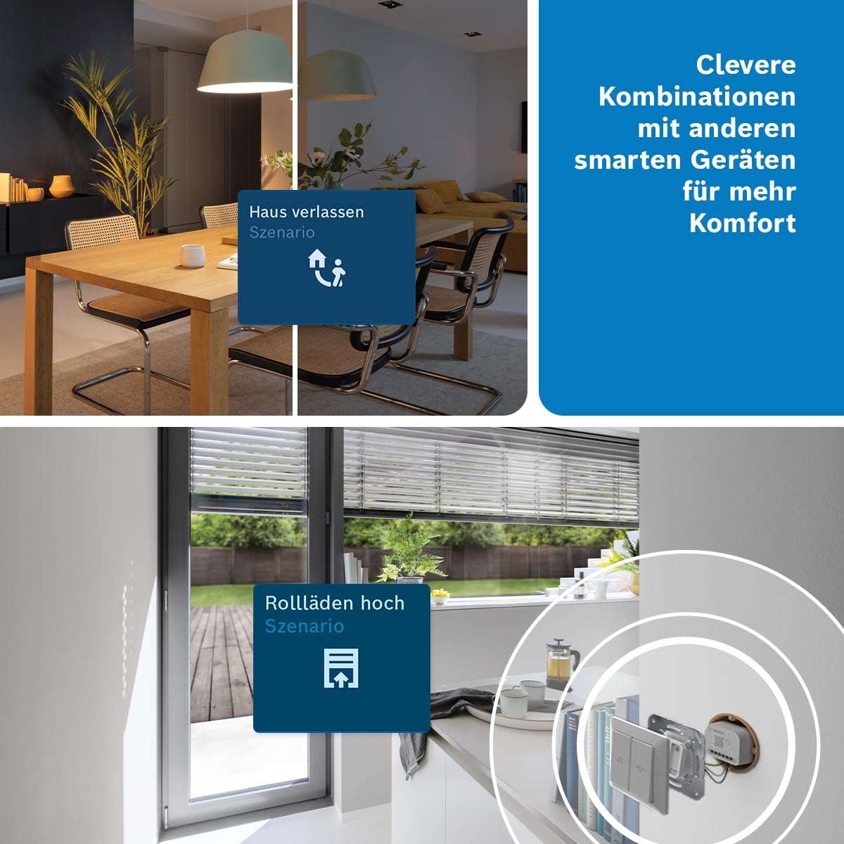 Bosch Smart Home Licht-/Rollladensteuerung II, Licht & Rollläden smart machen, App- & Sprachsteuerung, Automationen & Zeitpläne, Apple Home, Google Home & Alexa kompatibel, Controller II erforderlich 5