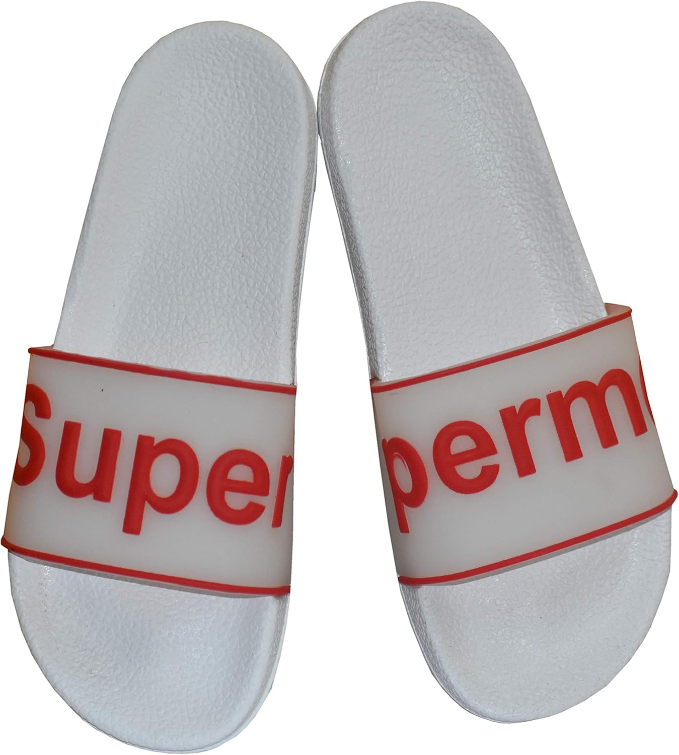 Amazon.com | Shoemirth Men's Supreme Transparent Flip Flop & Slipper (Red, Numeric_9) | Sandals