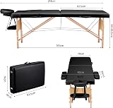 Yaheetech Portable Massage Table 70 cm Width 2-Section Folding Spa Bed view 3