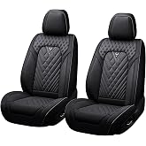 KSJH Truck for Ford Transit Seat Covers 2015-2025,Premium Nappa Leather Breathable Waterproof Sports Seat Cover,Easy to Install Automotive Seat Covers Standard 2 Seats（Black）