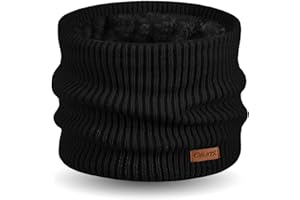 Oliumt Kids Neck Warmer Winter Neck Gaiters Knitted Infinity Scarf for Boys Girls Fleece Lined Ski Mask for Cold Weather