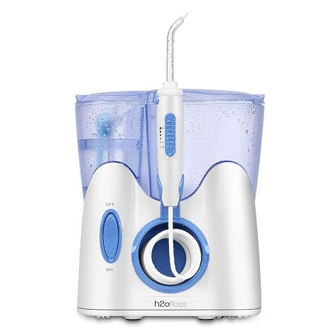 H2ofloss Dental Water Flosser For Teeth Cleaning With 12 Multifunctional Tips 800ml Capacity Professional Countertop Oral Irrigator Quiet
