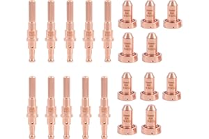 Lewan 10Pcs 9-8215 Electrode & 10pcs 9-8210 Nozzle Tips 60A fit Thermal Dynamics SL60/SL100 Plasma Cutting Torch Consumables