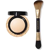 LAURA GELLER Dual-Ended Highlighter Brush + Baked Natural Glow Highlighter - French Vanilla