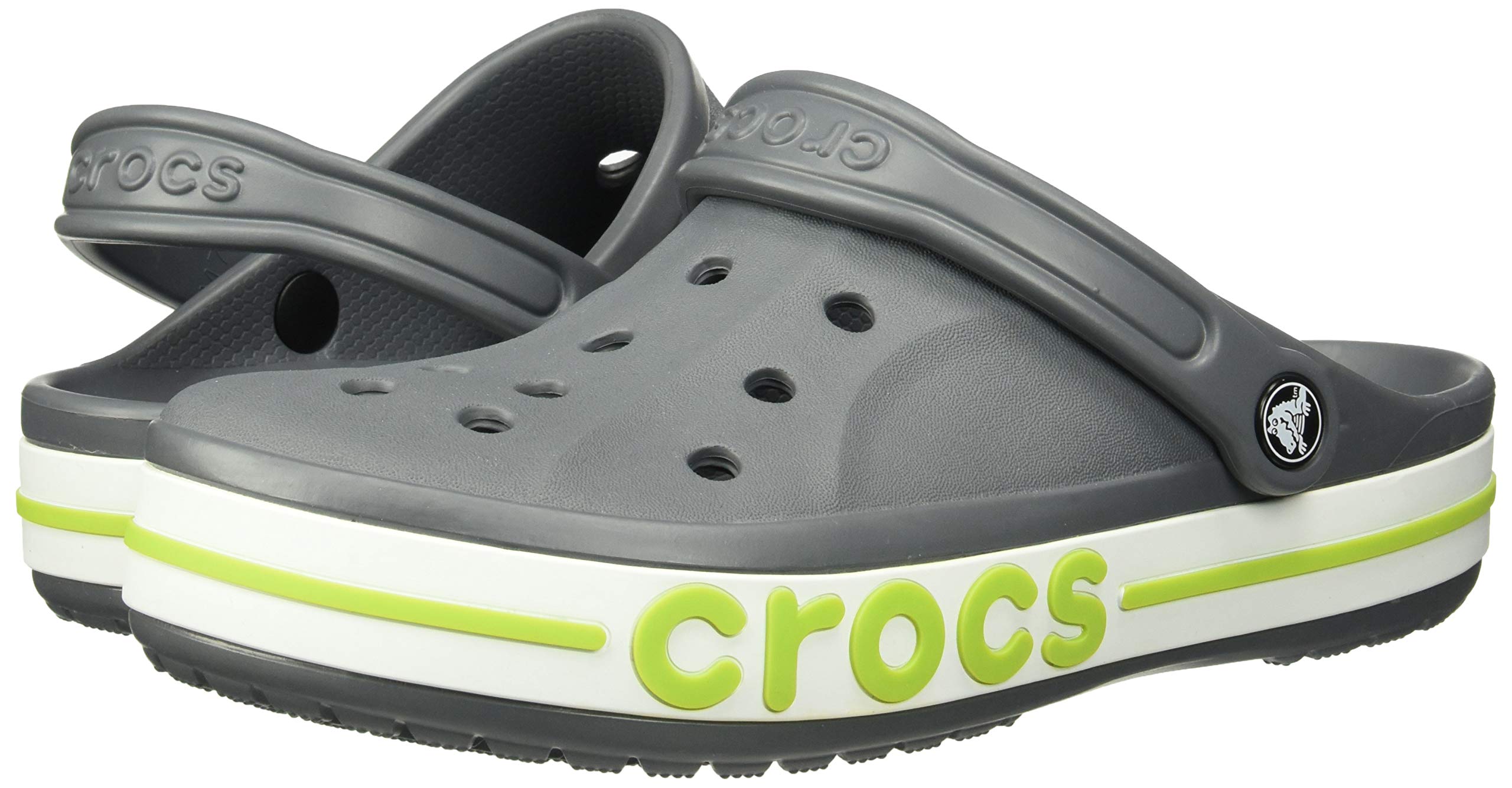 black and white bayaband crocs
