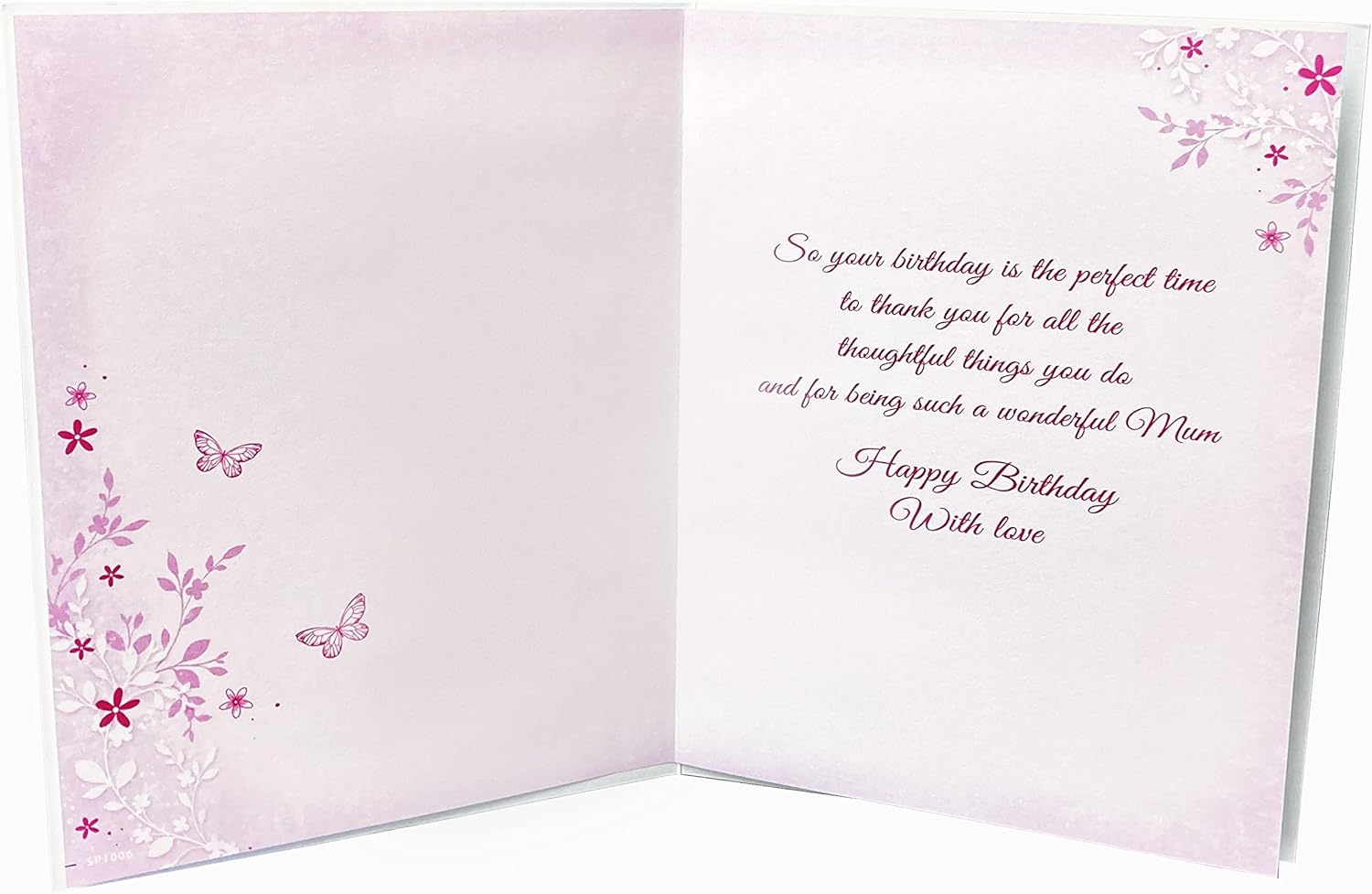 For A Special Mum Birthday Card - Size 6" X 9", Pink, 6 x 9 inch - Image 3