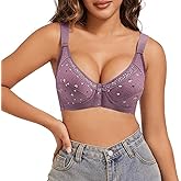 Daisy Bras for Older Women Front Closure Adjustable Shoulder Strap Anti-Sagging Breast Seniors Wireless Bra