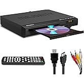 2026 Model HDMI DVD Player for TV | 1080P Region Free DVD-Players for Smart TV | Mini DVD Player with USB, CD &amp; MP3 | HDMI Cable, RCA Cable &amp; Remoted Control | MAJORITY DVD