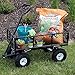 Sunnydaze Utility Steel Garden Cart, Outdoor Lawn Wagon with Removable Sides, Heavy-Duty 400 Pound Capacity, Black