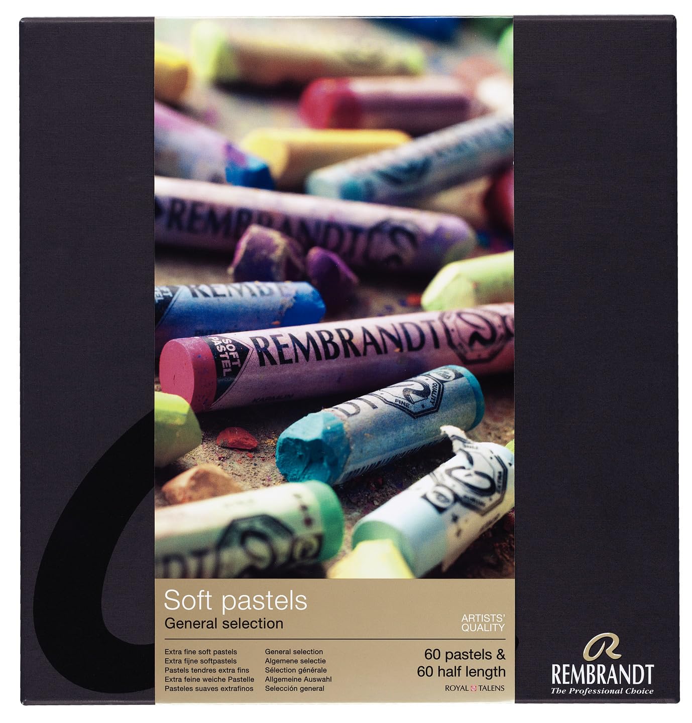 Rembrandt Professional Soft Pastel Set General Colour Selection Master | 60 Whole Pastels + 60 Half Pastels
