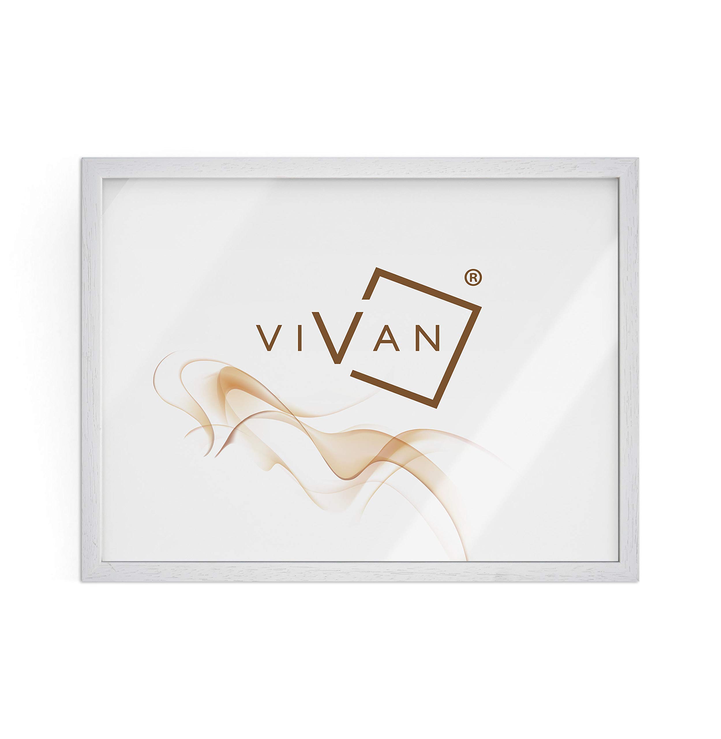 VIVAN Frame Pane, Wood, Matt White, A4 Image Format