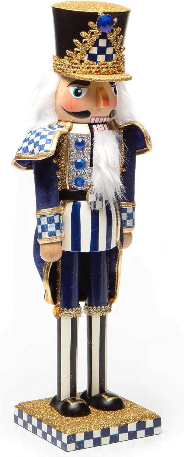 Nutcrackers - MACKENZIE-CHILDS Royal Nutcracker Figurine, Nutcracker Christmas Decor for Home
