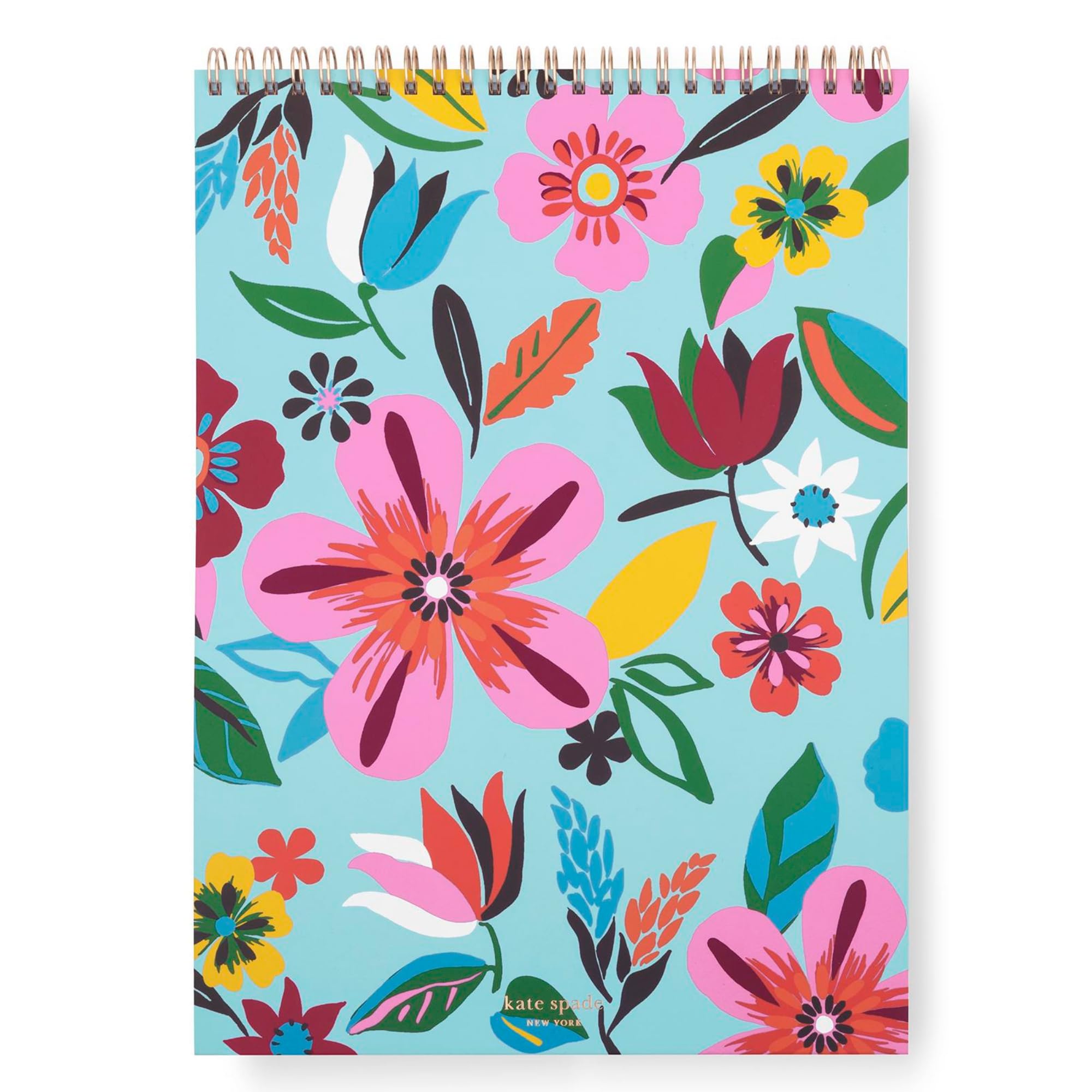 kate spade new york Large College Ruled Notebook, Top Spiral Notebook with 160 Pages, 11.75" x 8.5" Writing Pad, Safari Floral