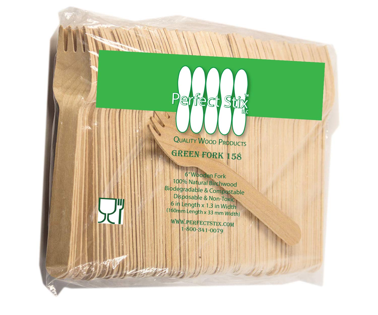 Forks Industrial & Scientific pack of 100ct Perfect Stix Wooden