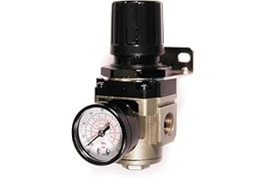 Primefit R3802G Intermediate Air Regulator with Steel-Protected Gauge at 100-PSI, 3/8-Inch NPT