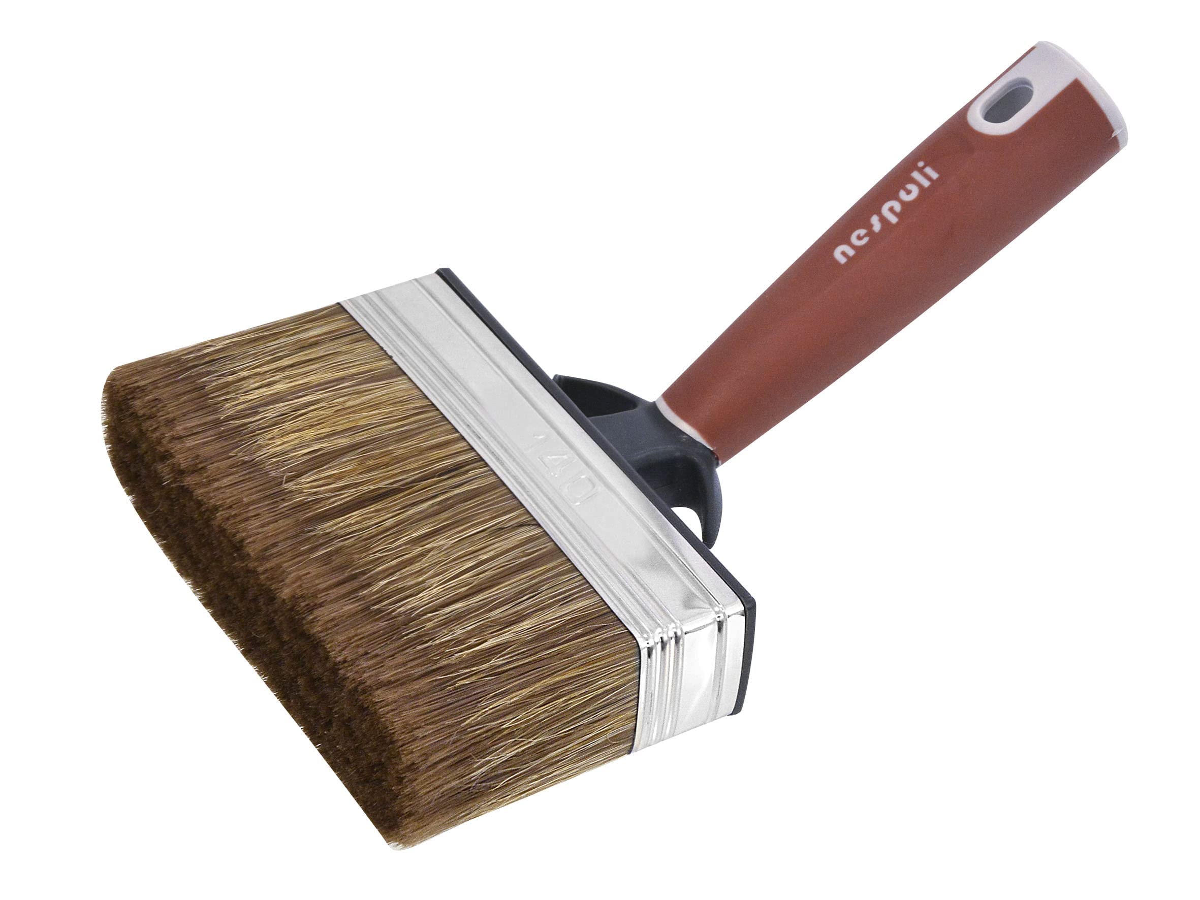 Nespoli 4413308_800 SoftTouch Angled Surface Brush, Brown/Grey, 140 mm
