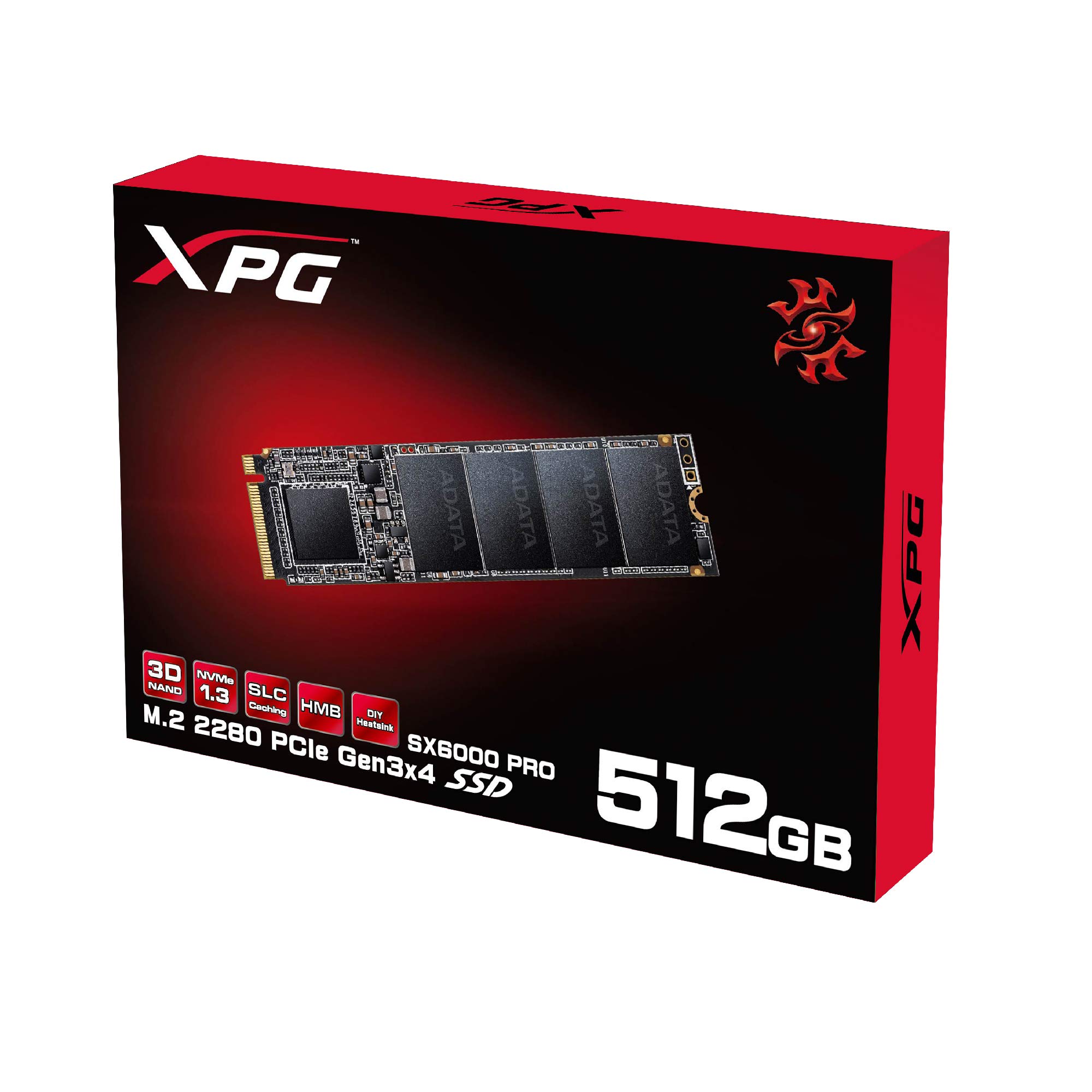 ADATA Technology XPG SX6000 Pro PCIe Gen3x4 M.2 2280 SSD 512GB ASX6000PNP-512GT-C